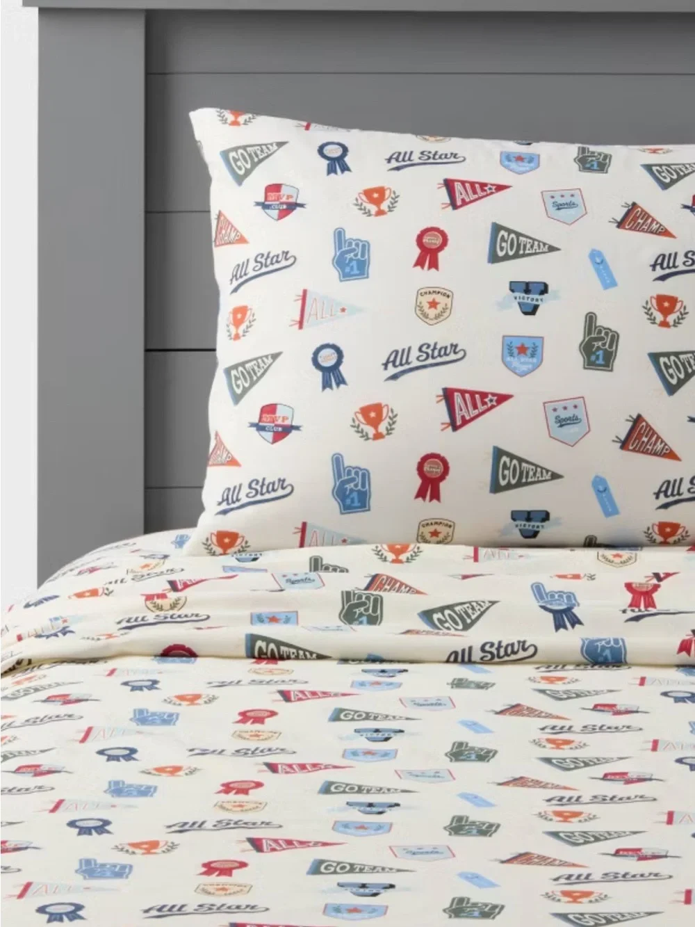 Pillowfort All Star Sports Kids’ Cotton Sheet Set – Queen Size